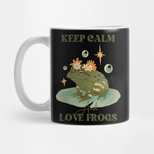 Vintage Keep calm and love frogs Mug